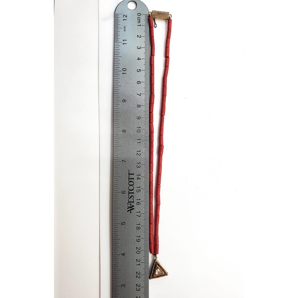 Kundan Polk Coral Charm necklace - Picture 3 of 3